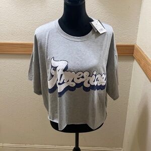 NWT Heather Grey XXL Grayson Threads cropped blouse!!